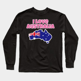 Australia Day - I Love Australia Long Sleeve T-Shirt